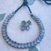 Veda Grey Silver Necklace set